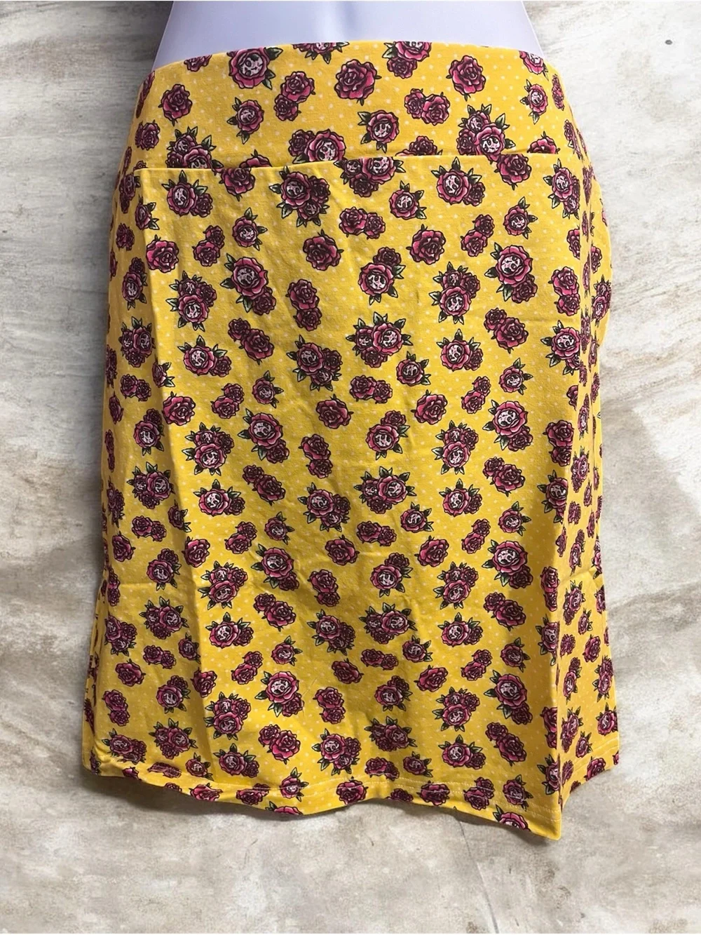 Iron Fist x 24 HRS Floral Yellow A-Line Mini Skirt